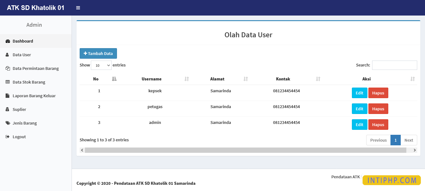 Source Code Project Aplikasi Barang Masuk Dan Keluar ATK PHP Mysqli ...