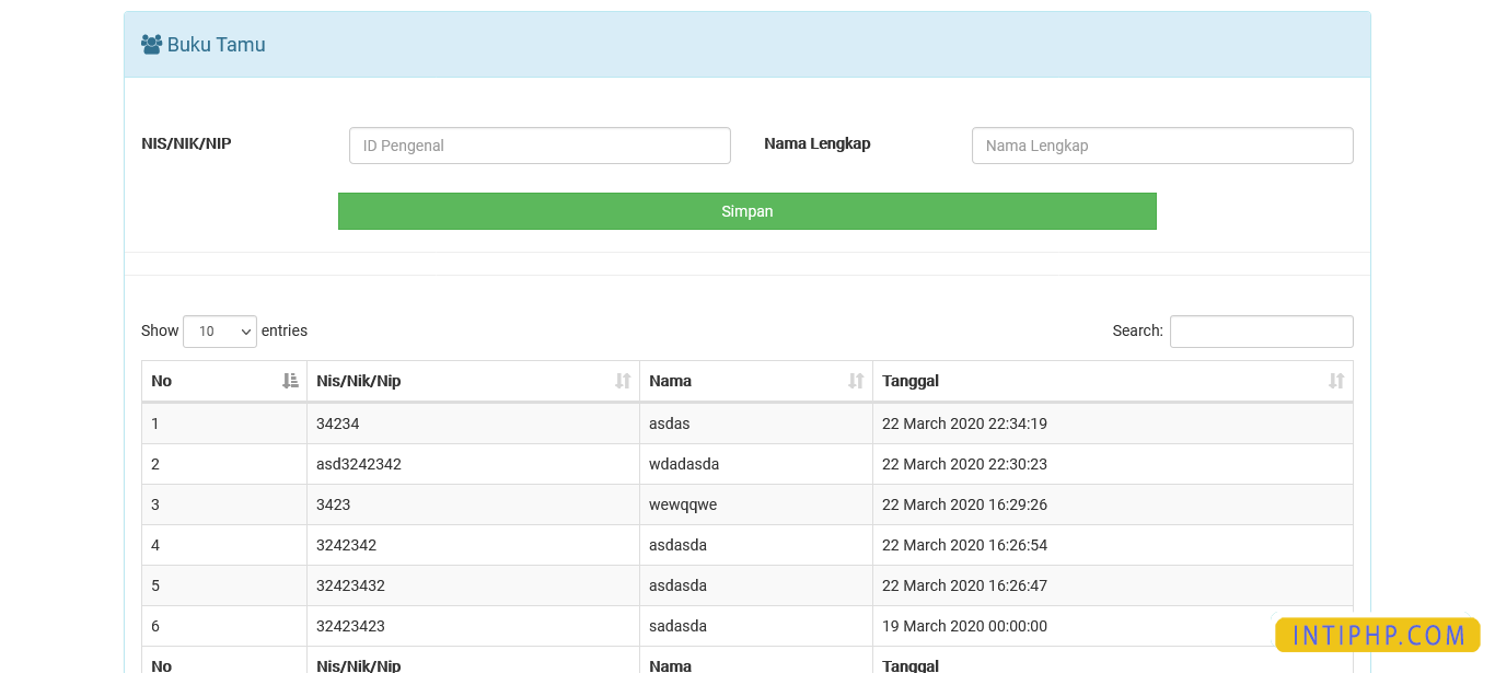 Source Code E-library Atau Perpustakaan Dengan Codeigniter - INTI PHP