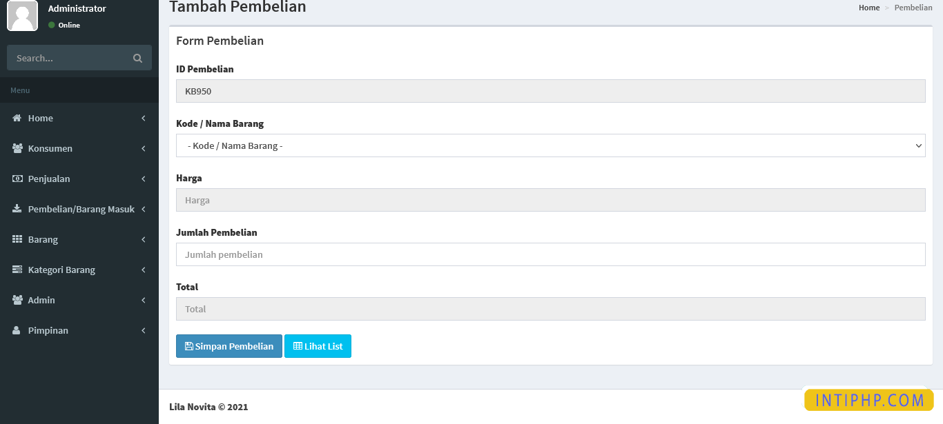 Source Code Inventory Barang Untuk Pengelolaan Barang Pada Gudang ...