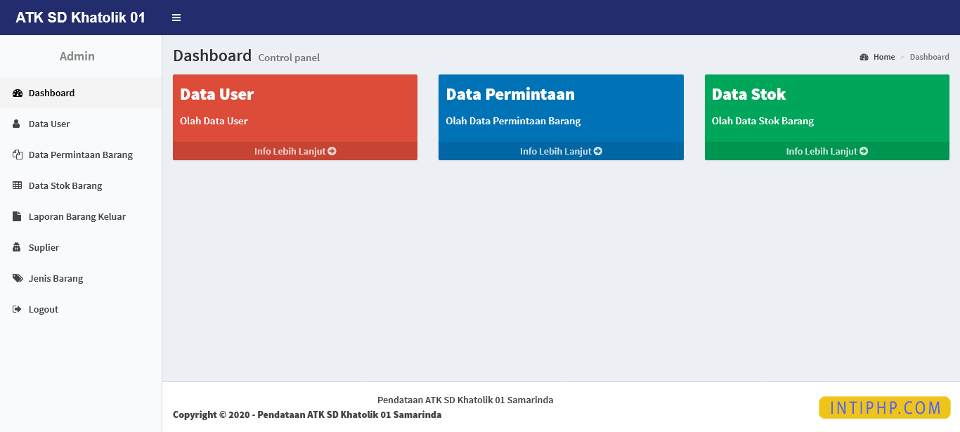 Source Code Project Aplikasi Barang Masuk Dan Keluar ATK PHP Mysqli ...