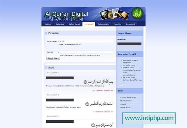 Project Aplikasi Alquran Online Php Mysql