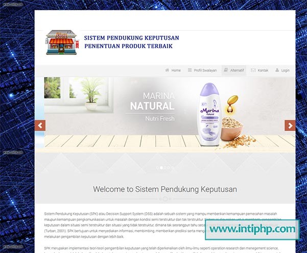 Sistem Pendukung Keputusan Pemilihan Produk Terbaik Php Mysql