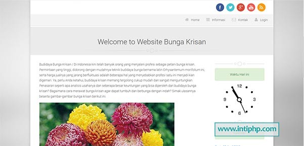 Website Promosi Budidaya Bunga Php Mysql Gratis