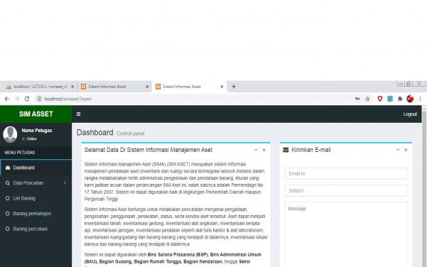 Sistem Informasi Manajemen Aset (SIM ASET) Support Barcode Reader